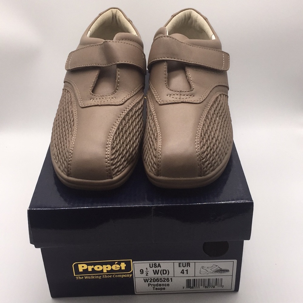 Propet Prudence Taupe W2065 Woman’s Walking Comfort Shoes Size 9.5 Wide Width